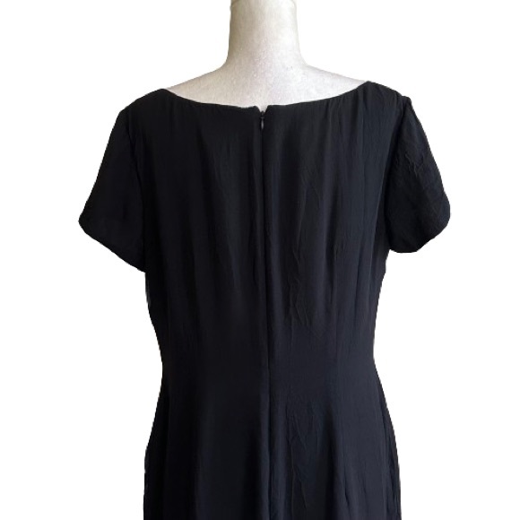 100% Silk Finity Short Sleeve Ruffle Hem Cocktail Dress Size 14 BNWT - Picture 5 of 13